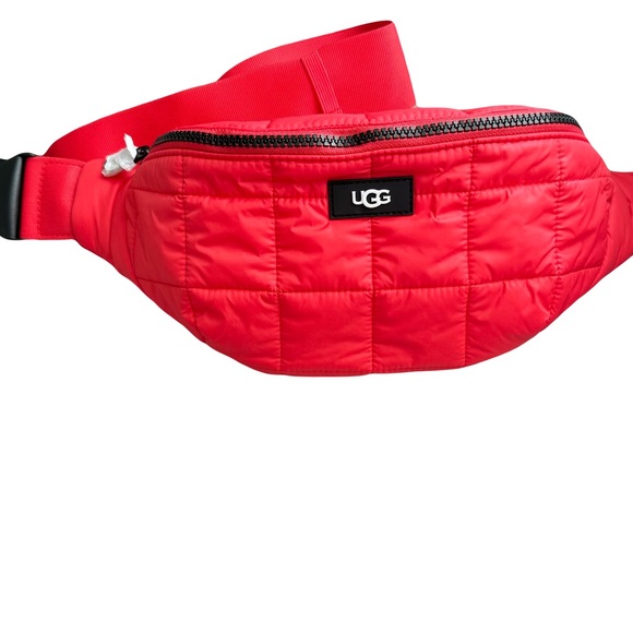 UGG Red Quilted Waist / Bum Bag - Picture 1 of 6